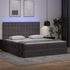 vidaXL Bett mit Stauraum und LED Grau 180 x 200 cm Kunstleder 3372815 Bild 5