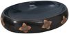 vidaXL Aufsatzwaschbecken Schwarz und Blau Oval 59x40x15 cm Keramik 155088 Bild 2