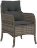 vidaXL 7-tlg. Garten-Essgruppe mit Kissen Grau Poly Rattan 3211876 Bild 3