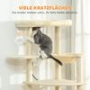 Katzenbaum 200cm hoch, mit Hängematte & Verstecken, Sisal Kratzstämme, Anti-Kipp-Gurt, für 2-3 Katzen, stabil, eleganter Spielplatz Bild 5