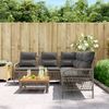 vidaXL 2-tlg. Garten-Sofagarnitur mit Auflagen Poly Rattan Grau 368734 Bild 3