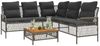 vidaXL 2-tlg. Garten-Sofagarnitur mit Auflagen Poly Rattan Grau 368734 Bild 4