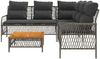vidaXL 2-tlg. Garten-Sofagarnitur mit Auflagen Poly Rattan Grau 368734 Bild 5