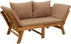 vidaXL 3-in-1 Gartenbank mit Kissen Massives Akazienholz Natur 42027062 Bild 2