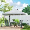 Faltbarer Pavillon 3x3 m mit Aufbewahrungstaschen und Ballastsäcken, aus Metall und Oxford-Gewebe, weiß Bild 4