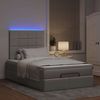 vidaXL Ottoman-Bett mit Matratze & LEDs Taupe 120x190 cm Stoff 3313993 Bild 3