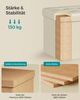Songmics Sitzhocker mit Stauraum, kleine klappbare Sitzbank, 30x30 cm Fußbank, Aufbewahrungsbox, bis 130 kg belastbar, für Wohnzimmer Schlafzimmer Schlafsaal, cremeweiß LSF028W01 Bild 3