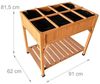 Relaxdays Hochbeet mit Unterteilung, Tannenholz/Vliesstoff Natur, 81,5 x 91 x 62 cm Bild 4