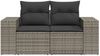 vidaXL Gartensofa 2-Sitzer mit Kissen Grau Poly Rattan 366143 Bild 4