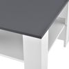 Couchtisch Aachen 60x60x40 cm mit Ablage Weiß/Dunkelgrau en. casa Bild 4