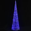 vidaXL LED-Kegel Acryl Weihnachtsdeko Pyramide Blau 120 cm 329807 Bild 2