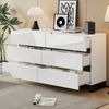 Wohnzimmer-Sideboard mit 6 Schubladen, Hochglanz, 140×39.5×78.5 cm Bild 2
