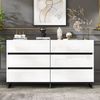 Wohnzimmer-Sideboard mit 6 Schubladen, Hochglanz, 140×39.5×78.5 cm Bild 4