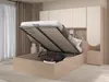Vente-unique - VELONA Bett Holz, Platte BeigeBeige - B 240 cm x H 202,8 cm x L 265,2 cm Bild 3
