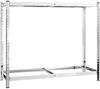 vidaXL Reifenregale mit 2 Böden 3 Stk. Silbern 110x40x110 cm Stahl 3154230 Bild 4