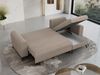 Ecksofa L-form, Bettsofa mit Schlaffunktion, zwei Bettkasten - AXEL - Hellbraun Velours Bild 5