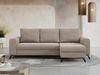 Ecksofa L-form, Bettsofa mit Schlaffunktion, zwei Bettkasten - AXEL - Hellbraun Velours Bild 2