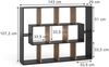 Raumteiler Anthrazit/Goldkraft Eiche 107.2 x 143 cm Vicco Bild 2