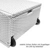 Sonnenliege Palermo mit Rollen (inkl. Auflage, Farbe wie abgebildet) aus hochwertigem Polyrattan, Liegen Farbe: Weiss Bild 3