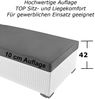 Sonnenliege Palermo mit Rollen (inkl. Auflage, Farbe wie abgebildet) aus hochwertigem Polyrattan, Liegen Farbe: Weiss Bild 4