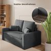 Bealife 2-Sitzer Schlafsofa 2-Sitzer Ausziehbar, Modernes Veloursstoff Sofabett Bild 4