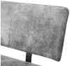 B&D home Sitzbank JUNA | Esszimmerbank 140cm gepolstert mit Rückenlehne Metallgestell für Esszimmer, Flur | industrial | Wildleder Optik Grau Bild 4