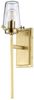 Wandleuchte, Stahl Glas, Messing, H 56,1 cm Bild 2