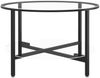 vidaXL Beistelltisch Schwarz und Transparent 70 cm Hartglas [331617] Bild 3