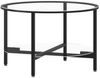 vidaXL Beistelltisch Schwarz und Transparent 70 cm Hartglas [331617] Bild 2