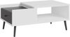 Forte HARLLSON Couchtisch 100 110, EasyKlix by FORTE, 1 Schublade, Skandi Stil, Wohnzimmertisch,Holzwerkstoff, Weiß / Uni Wolfram Grau Holzdekor, 106 cm breit x 45 cm hoch x 60 cm tief Bild 3