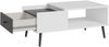 Forte HARLLSON Couchtisch 100 110, EasyKlix by FORTE, 1 Schublade, Skandi Stil, Wohnzimmertisch,Holzwerkstoff, Weiß / Uni Wolfram Grau Holzdekor, 106 cm breit x 45 cm hoch x 60 cm tief Bild 5
