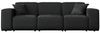 Gartensofa Loungesofa Sofa 3-Sitzer SUMMER wetterfester Stoff NXL Schwarz Bild 2