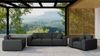 Gartensofa Loungesofa Sofa 3-Sitzer SUMMER wetterfester Stoff NXL Schwarz Bild 4