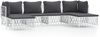 vidaXL 6-tlg. Garten-Lounge-Set mit Kissen Weiß Stahl 3186900 Bild 2