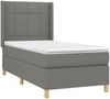 vidaXL Boxspringbett mit Matratze & LED Stoff Dunkelgrau 90x190 cm Bild 4