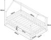Hausbett Hesel mit Matratze und Rausfallschutz 120x200cm Grau [en. casa] Bild 3