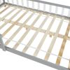 Hausbett Hesel mit Matratze und Rausfallschutz 120x200cm Grau [en. casa] Bild 5