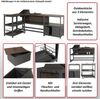 Aluminium Outdoor-Küche 3-teilig HWC-M64, Außenküche Garten Servierwagen Eiskübel Schrank ~ anthrazit, dunkle Holzoptik Bild 2