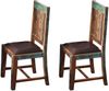 Stuhl Echtleder Altholz 45x45x100 mehrfarbig lackiert NATURE OF SPIRIT #56 - 2er Set Bild 4