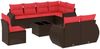 vidaXL 9-teiliges Gartensofa-Set mit Kissen, braun, Polyrattan 3221653 Bild 2