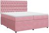 vidaXL Boxspringbett mit Matratze Rosa 200x200 cm Samt 3294741 Bild 3