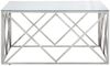 vidaXL Couchtisch Silbern Edelstahl und Hartglas 349979 Bild 3