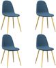 vidaXL Esszimmerstühle 4 Stk. Blau Samt [325678] Bild 2