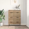 vidaXL Sideboard Artisan-Eiche 69,5 x 34 x 90 cm Verbundholz und Eisen 881496 Bild 4