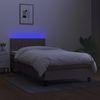 vidaXL Boxspringbett mit Matratze & LED Taupe 100x200 cm Stoff 3133297 Bild 4