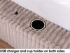 MEBLINI Polsterbett 200x200 mit Lattenrost ohne Matratze - MESUT - Hellgrau Cordstoff - Bubble Bett - Cloud Bett - Marshmallow Bed - Kopfteil Bett mit Stauraum Bild 5