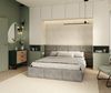 FDM Polsterbett Bettrahmen Bettgestell 90x200, 120x200, 140x200, 160x200, 180x200cm (MADE IN EU - mit hochwertigem Velours Bezug Trinity, Bettrahmen, Bett, Optional mit Matratze bestellbar, mit gepolsterten Wandpaneelen als stilvolle Kopfteil-Alternati... Bild 2
