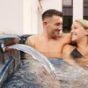 HOME DELUXE Outdoor Whirlpool BLACK MARBLE - Mit Treppe und Thermoabdeckung Bild 2
