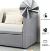 Schlafsofa, 90x200cm/180x200cm, Ausziehbett mit Bettfunktion, inkl. Lattenrost, Bezug aus Samt, Einzelbett, Doppelbett, Jugendbett Bild 4