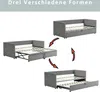Schlafsofa, 90x200cm/180x200cm, Ausziehbett mit Bettfunktion, inkl. Lattenrost, Bezug aus Samt, Einzelbett, Doppelbett, Jugendbett Bild 5
